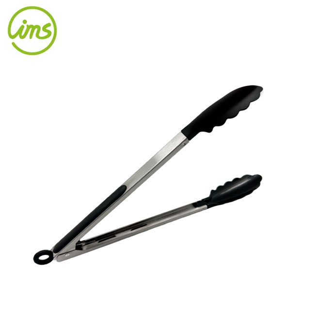 12” Stainless Steel Nylon Tongs